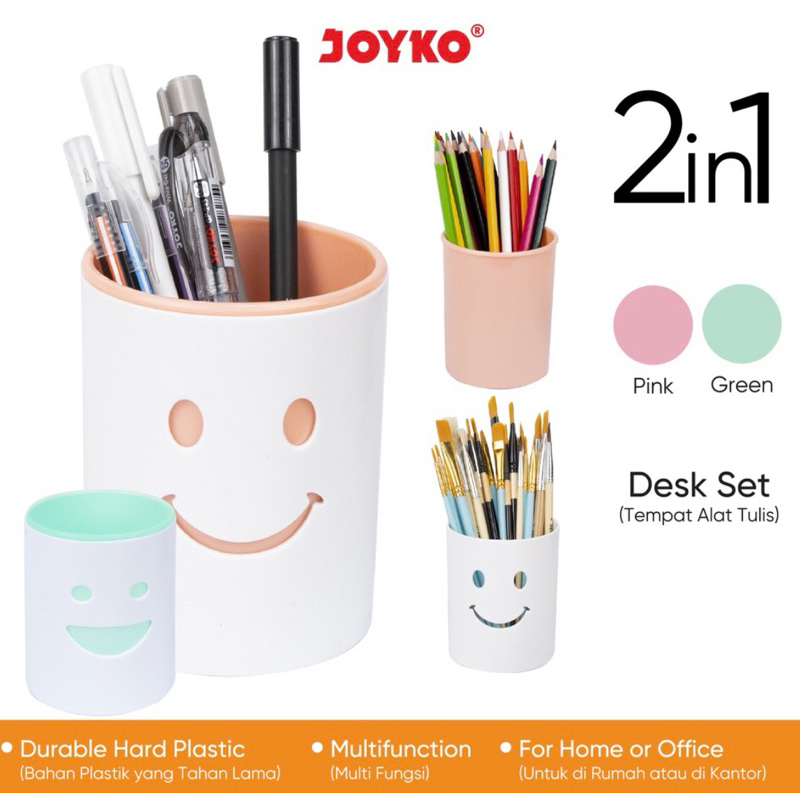 

Tempat Alat Tulis Desk Set Pen Holder JOYKO DS-56 2 In 1