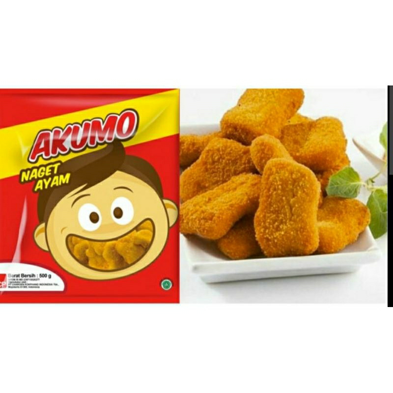 Akumo Nugget Chicken kemasan 500 gr dan 1kg