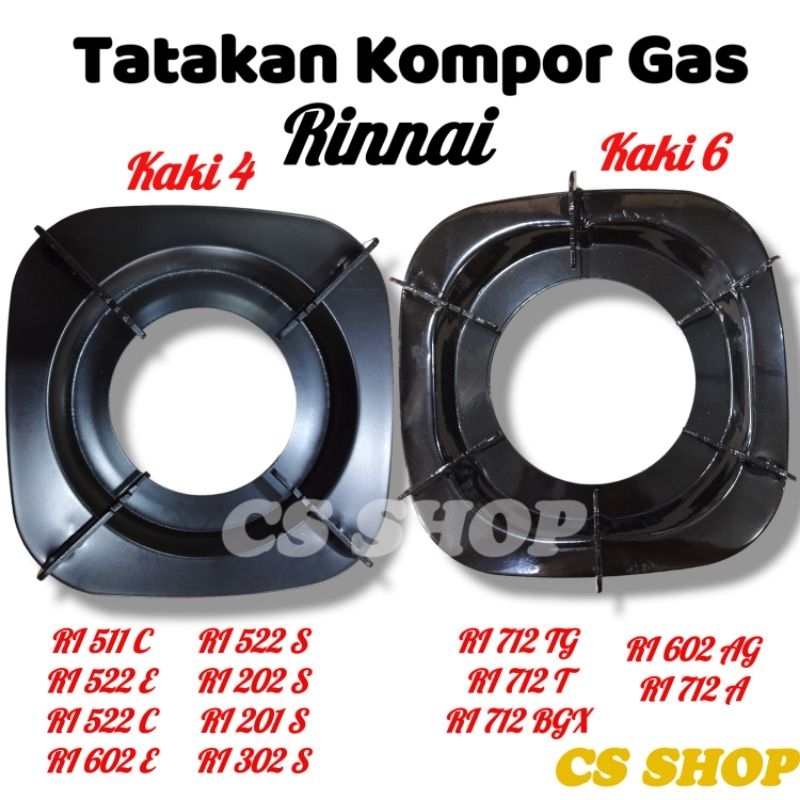 CS SHOP PROMO,TATAKAN KOMPOR GAS RINNAI KAKI 4 &amp; KAKI 6/DUDUKAN KOMPOR GAS RINNAI