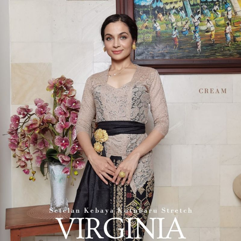 Kebaya Brokat Lengan Pendek Virginia ( Hanya Kebaya saja )