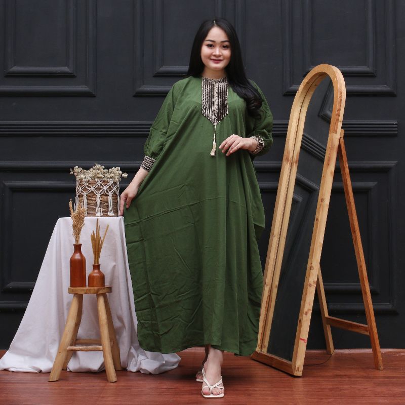 Daster arab DLUSIA YUMNA big size | SUPER JUMBO XXL LD 150 STANDAR LD 118