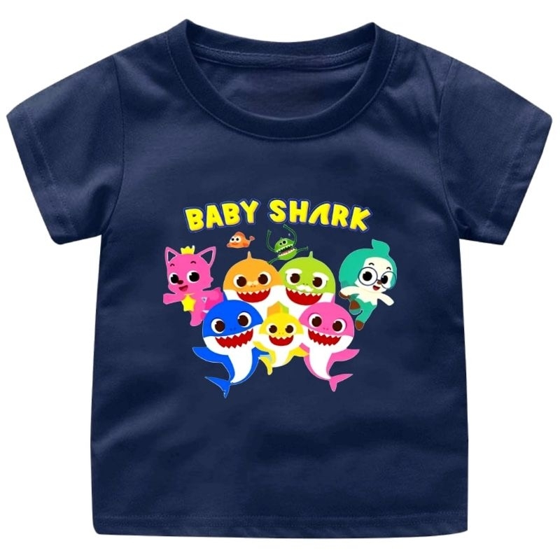 Baju Kaos Anak Cewek Cowok 1-12Tahun BABY SHARK Lucu.Ready 10WARNA//Atasan Kaos Anak