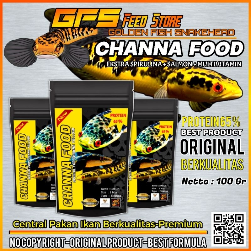 Channafood Yellow Pakan Channa 100gr Original