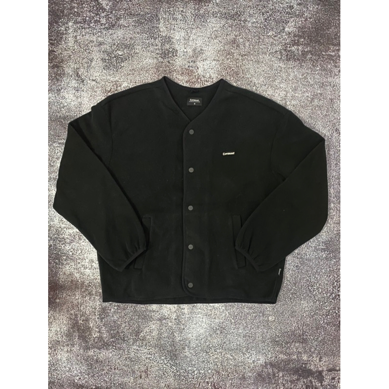 COVERNAT COLLARLESS FLEECE JACKET