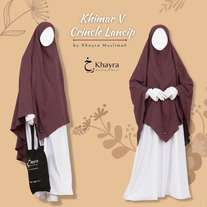 KHIMAR V BASIC CRINCLE  BY KHAYRA MUSLIMAH