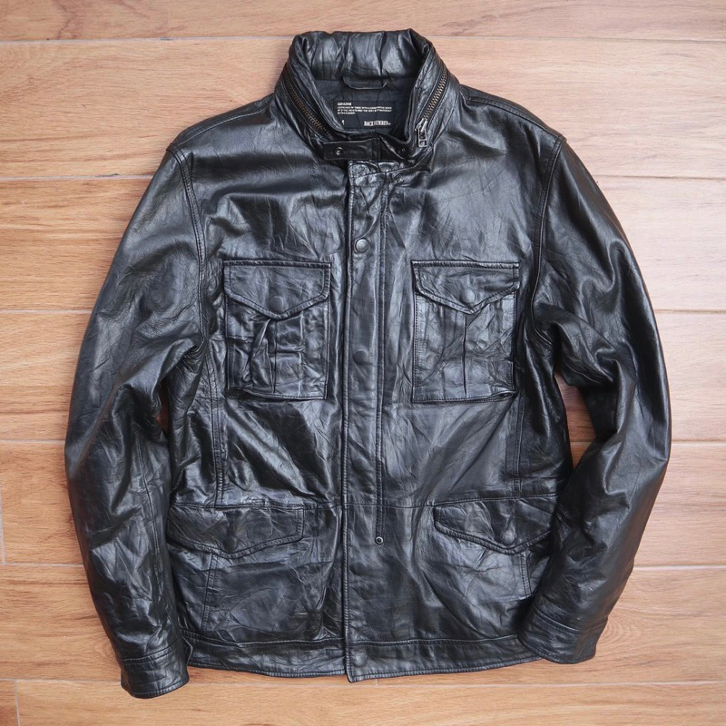 Jaket kulit asli trucker tracker treker pl bekas preloved second