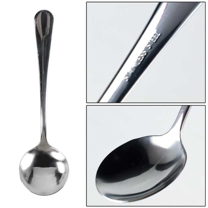 ROXY Sendok Makan Soup Spoon Round Stainless Steel Long Handle - 401SM