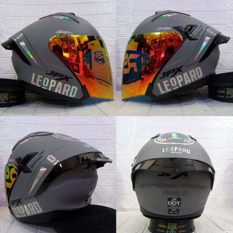 HELM JPX NOVA X SOLID DARK GREY DOFF PAKET GANTENG