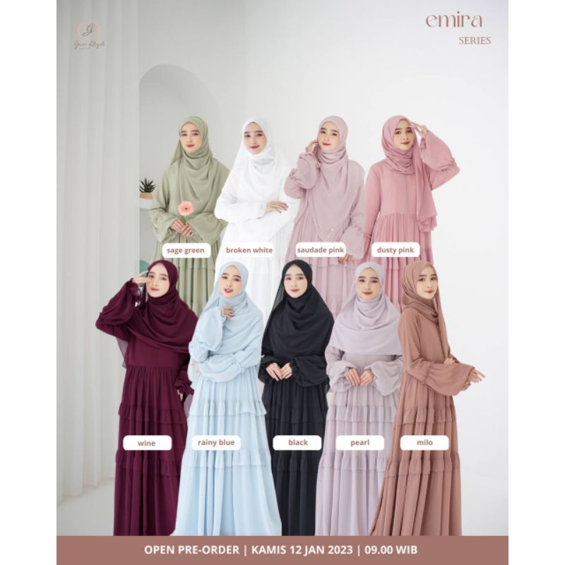 READY Emira Dress by gerai.aliyah ori - gamis set hijab denaf.outfit