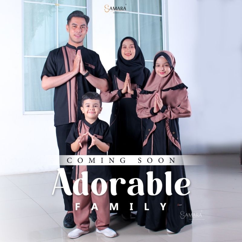 Samara J07 Black Forest gamis sarimbit keluarga baju coulpe seragam pengajian seragam arisan gamis k