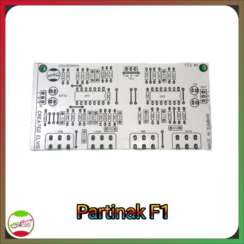 Pcb tone control stereo parametrik fiber f4 dan partinak
