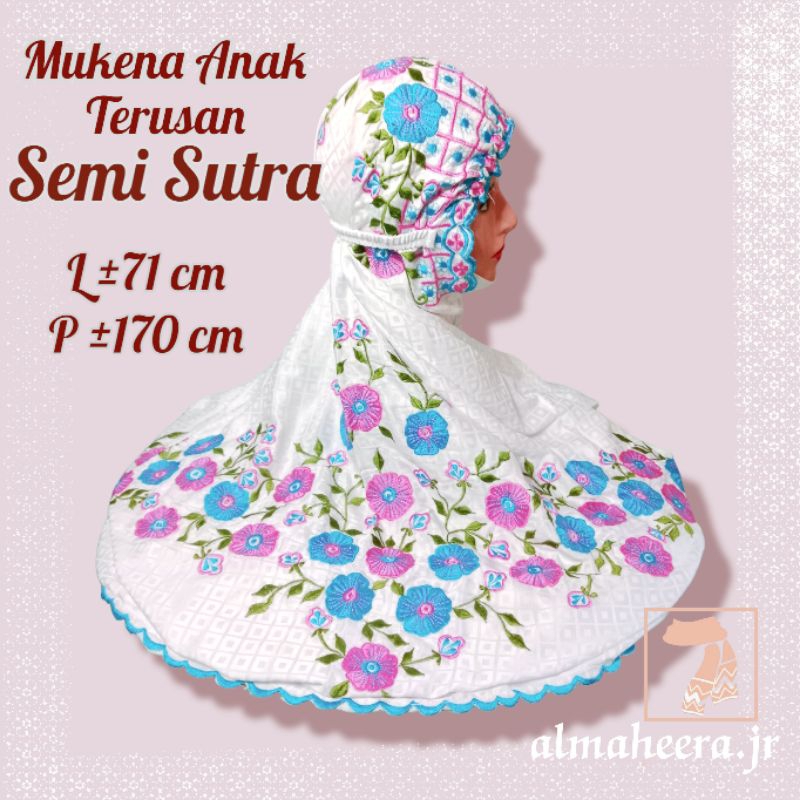 Mukena Anak Semi Sutra Terusan - Mukena Polino Anak Terusan