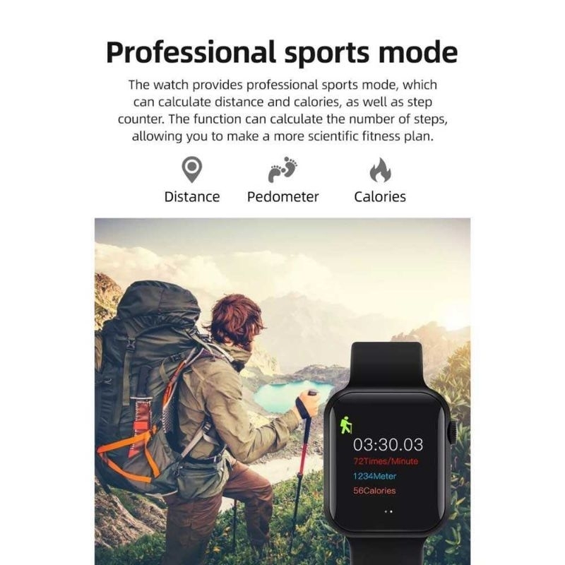 SKMEI Jam Tangan Pintal Digital Smart Watch Hiwatch Pro Bluetooth Call - T500+ Pro
