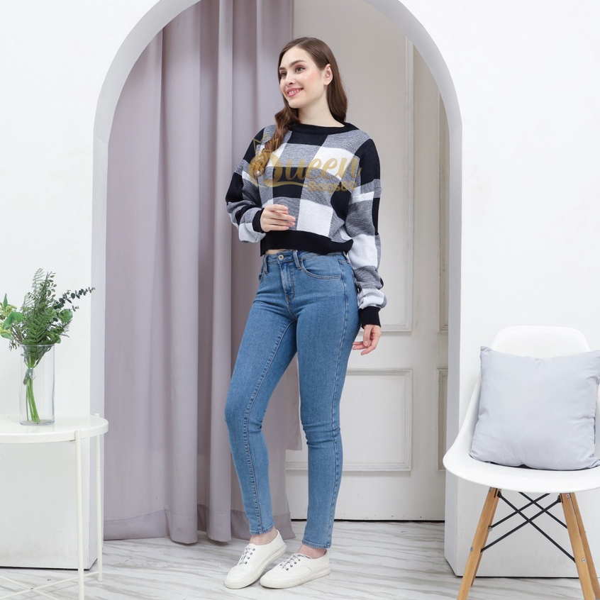 Queenbags89 baju outfit cewek baju atasan wanita baju Rajut Jenni Crop Premium