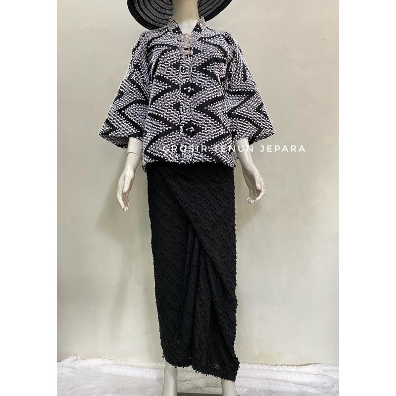 SET KEBAYA TENUN ROK LILIT BAJU KURUNG VISCOSE BULU PREMIUM