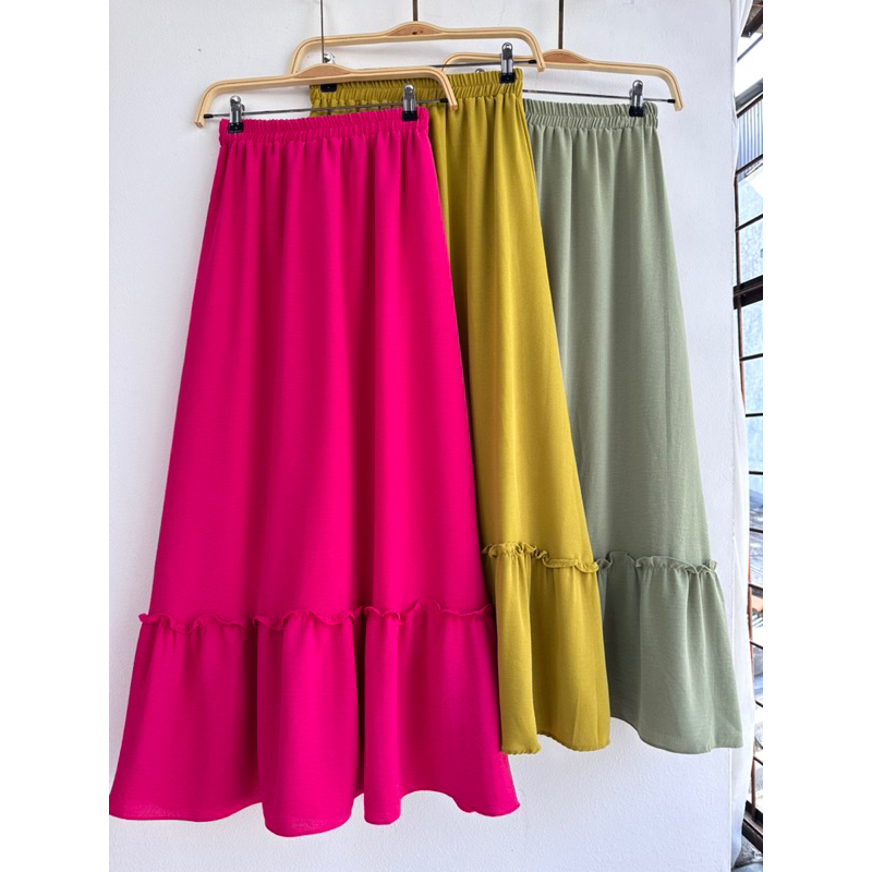 Rok serut kringkel airflow / Long skirt korean style