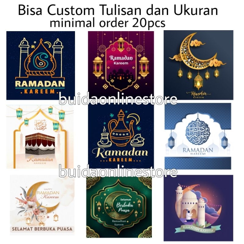 

Stiker Ramadan Kareem Marhaban Ya Ramadhan Sticker Label Takjil hantaran bingkisan kotak kue cup puding dus box bazar bisa custom tulisan ukuran 3cm 4cm 5cm 6cm 7cm 8cm 9cm 10cm