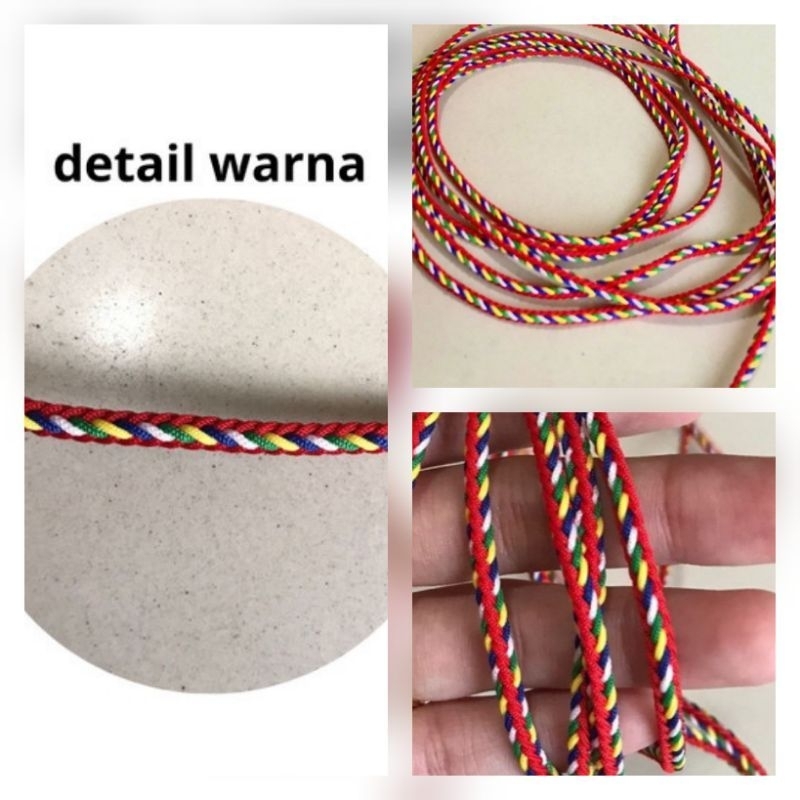 

TALI PANCAWARNA TALI 5 WARNA PER MATER
