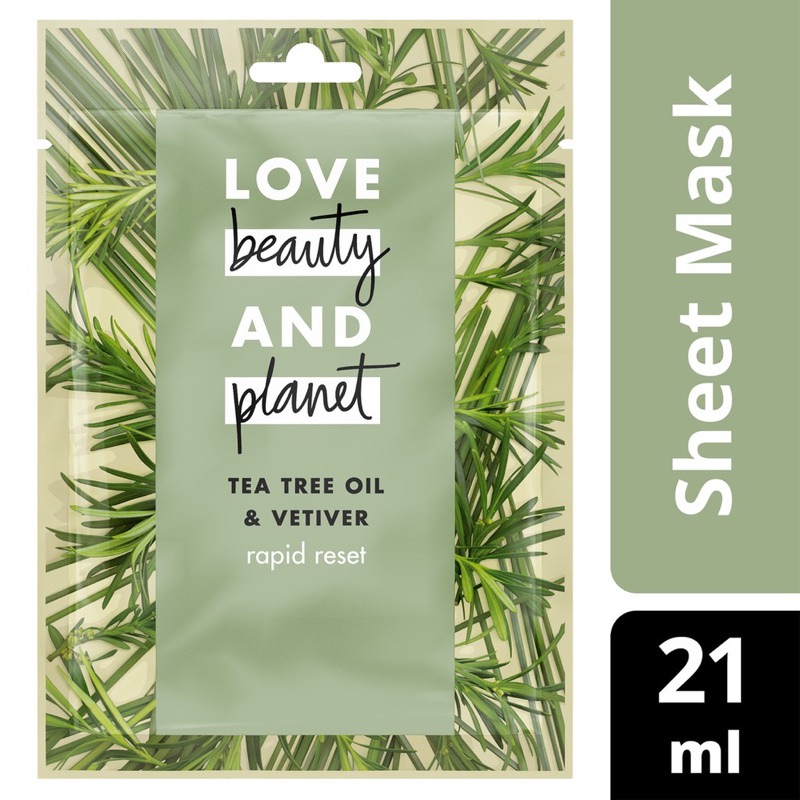 Sheet Mask Love Beauty And Planet Tea Tree Oil & Vetiver 21 ML