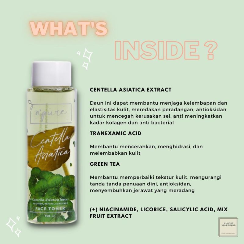 NPURE FACE TONER CENTELLA ASIATICA/(Cica Series)