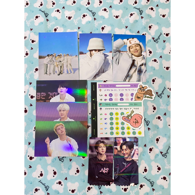 POSCARD DVD SOWOOZOO WINTER PACKAGE HOLO TICKET DVD MOTS TAEHYUNG JIMIN JHOPE NAMJOON