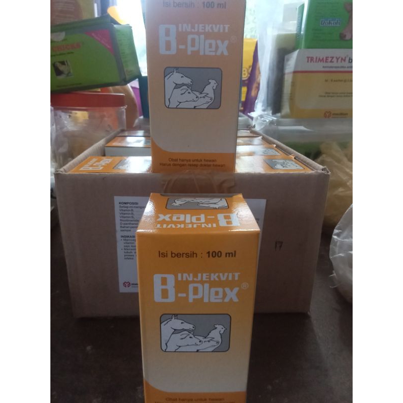 B complex 100 ml inject vitamin B-Complex Medion untuk hewan