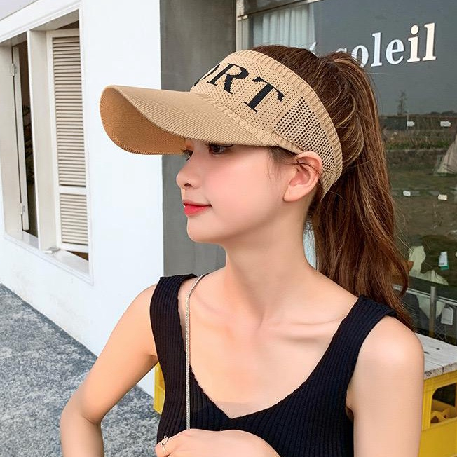 [littlecrab]Topi Olahraga Sport Rajut Topi Golf Tennis Lari Senam Bahan Karet Katun Elastis Sporty Hat Cap Korean Style