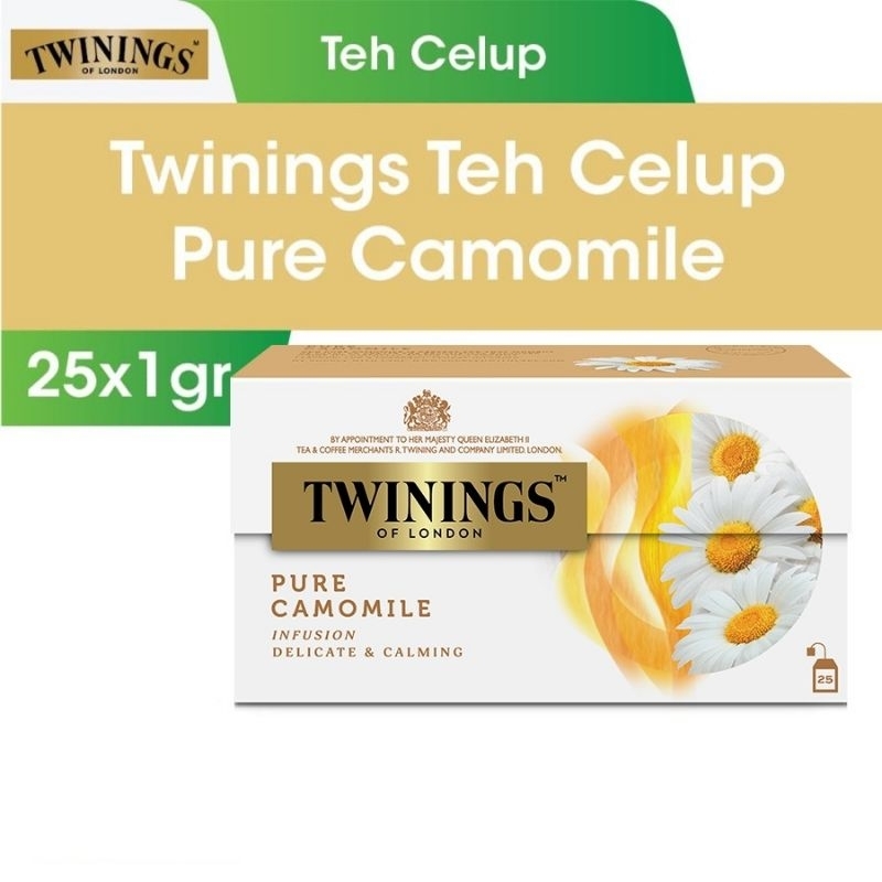

TWININGS TEH CELUP PURE CHAMOMILE INFUSION 1 GRAM | 1 PACK 25'S
