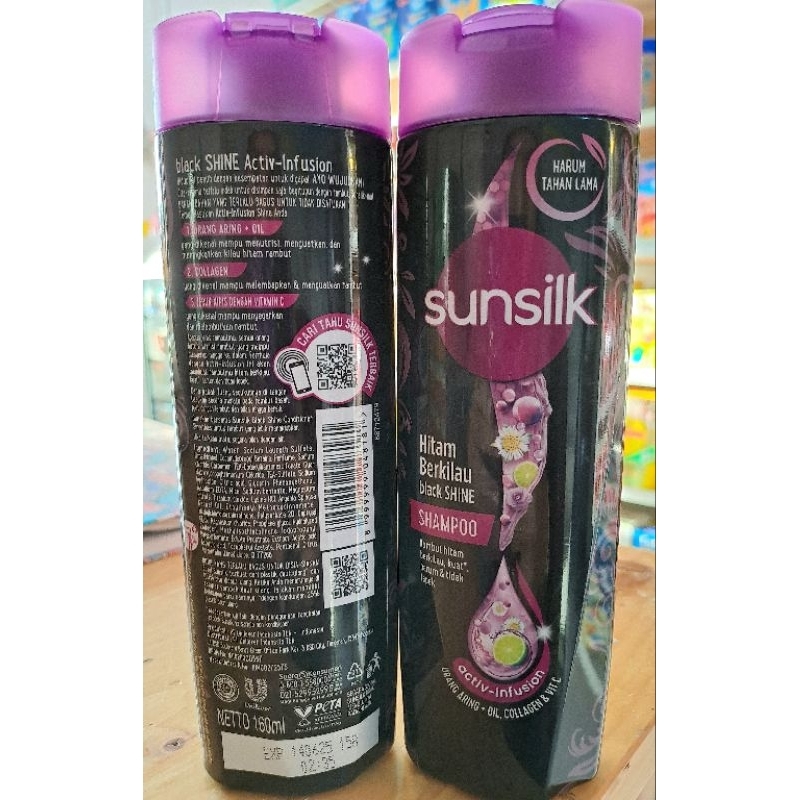 SUNSILK BLACK SHINE - HITAM BERKILAU SHAMPOO - 160ml