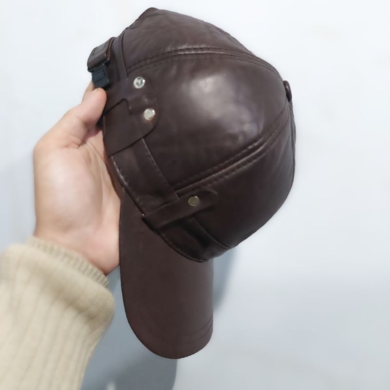 Topi kulit asli pria model baru lagi