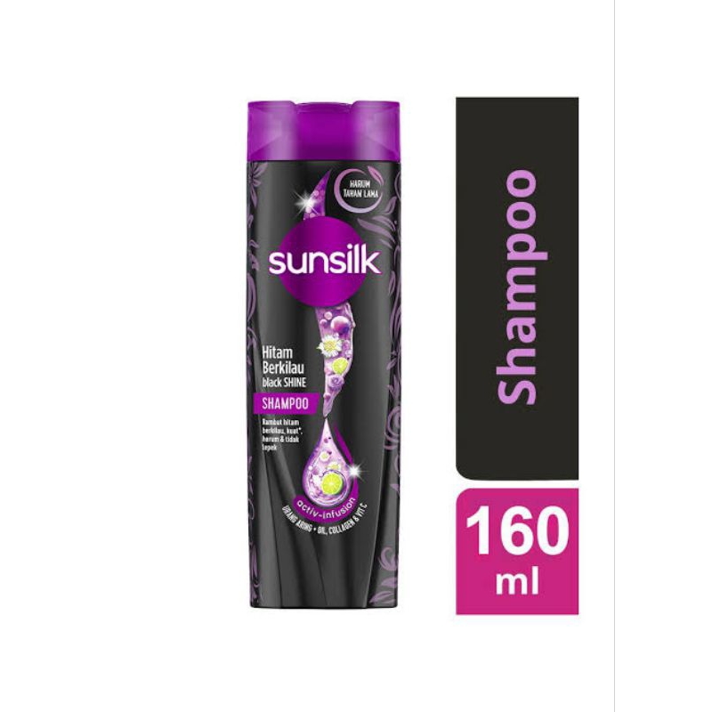 SUNSILK HITAM BERKILAU BLACK SHINE SHAMPOO 160 ML SHAMPO SUNSIL HITAM