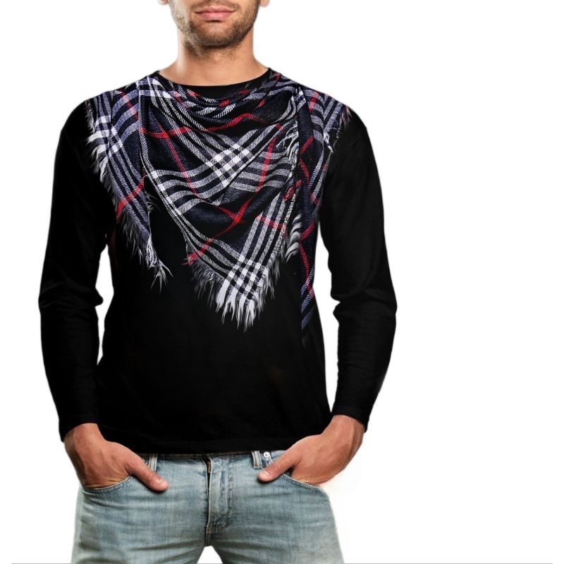 Kaos dakwah lengan panjang motif sablon sorban