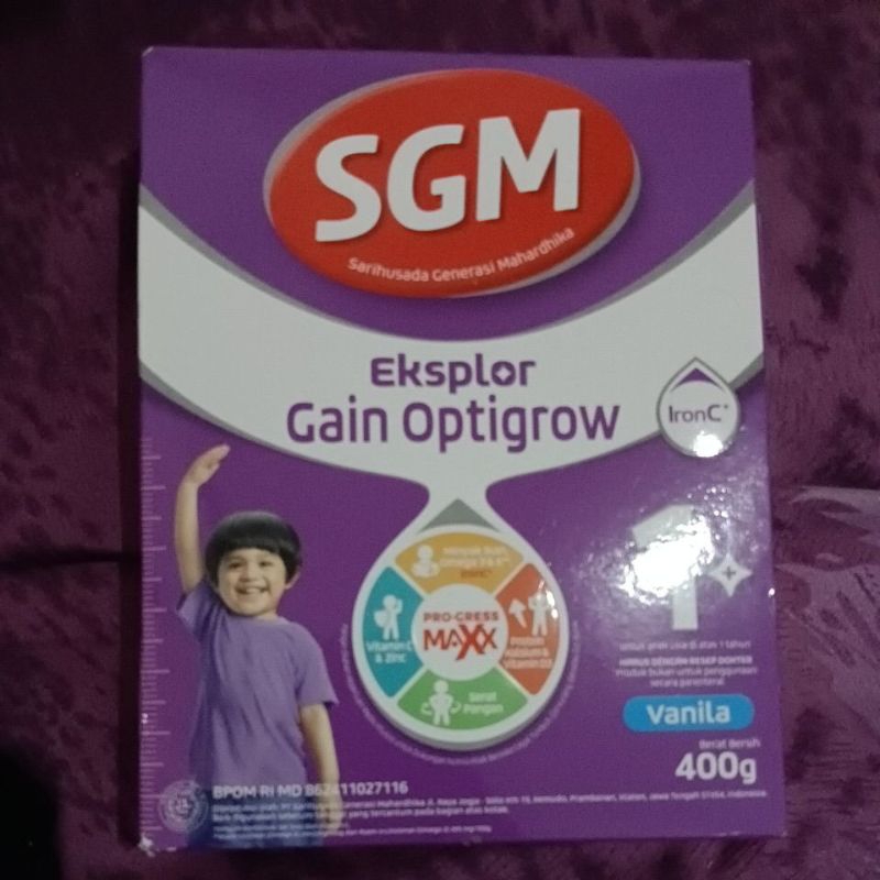 SGM UNGU EXPLORE GAIN OPTIGROW 1+ 400gram
