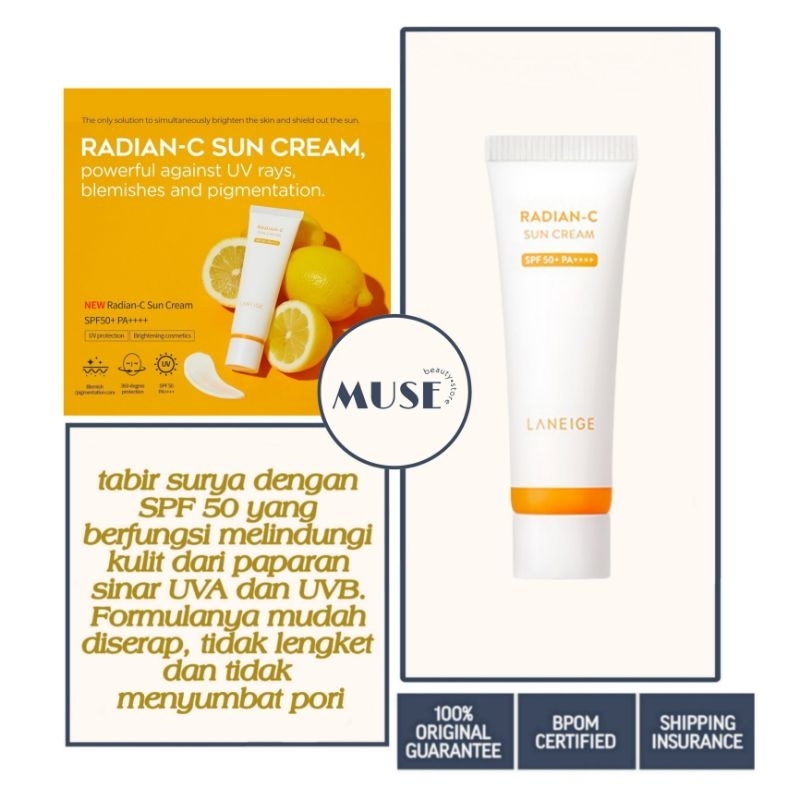 Laneige Radian-C Sun Cream 50ml / Sunblock / Sunscreen