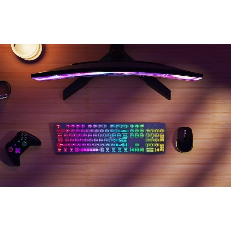 ORIGINAL AMAZON Powzan keyboard RGB backlit 7 color backlit slom