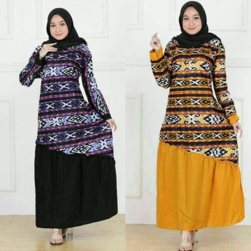 GAMIS BATIK KOMBINASI MODERN SONGKET BZM