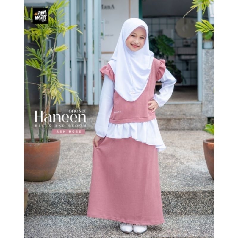 AMMARKIDS SET BAJU ANAK PEREMPUAN USIA 5-14 TAHUN SET BLOUSE SKIRT HANEEN ONE SET AMMAR KIDS