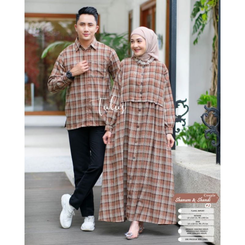 SHANUM &amp; SHANDI CP #2 BY TULUS SIGNATURE / BAJU SET COUPLE / baju flanel couple