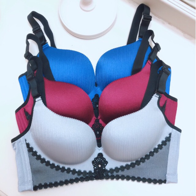 Bra Seamless (K-L11) Premium Busa Push Up tangan tanpa kawat motif yang menarik