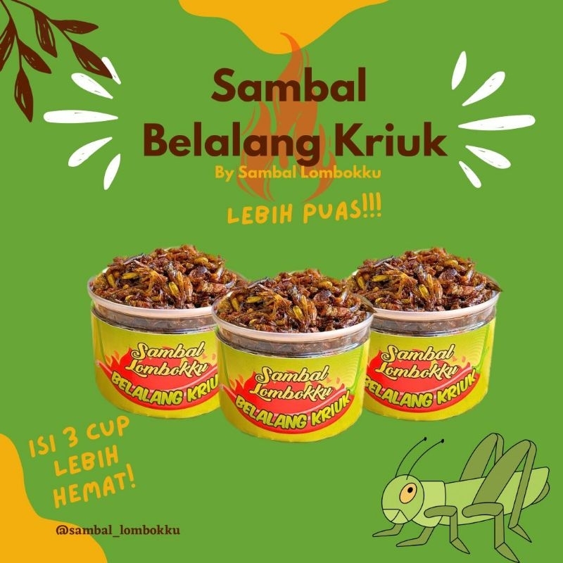 

Paket Sambal Belalang Kriuk isi 3