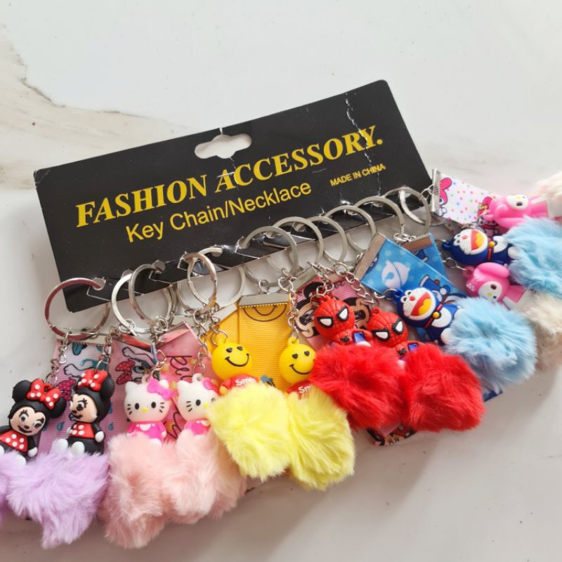 Gantungan Kunci BTS BT21 Pompom Karakter