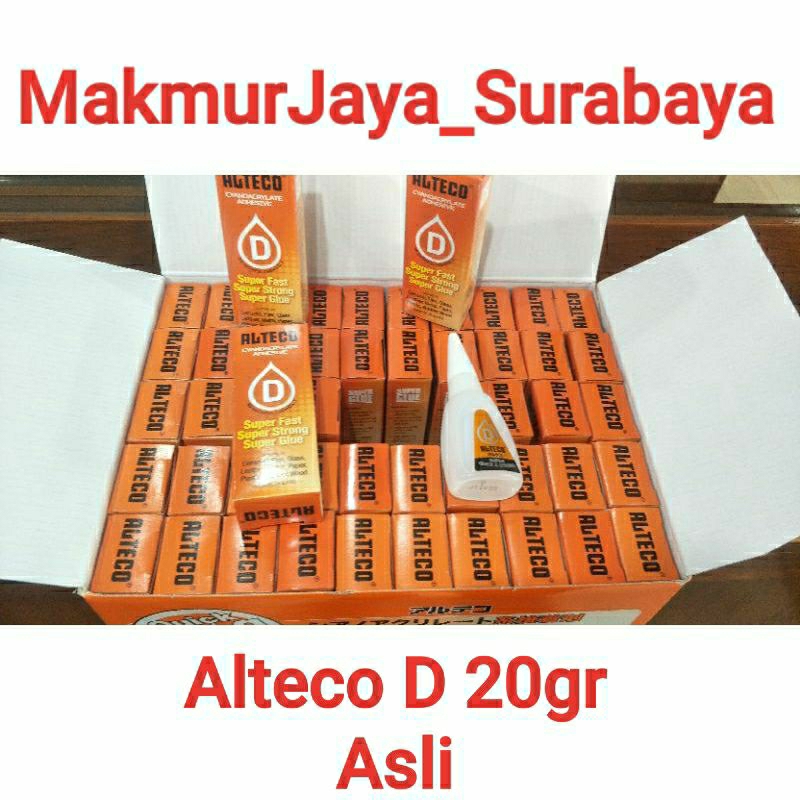 Lem Alteco 20g asli Jepang type D super cepat kuat rekat dari lem G lem korea