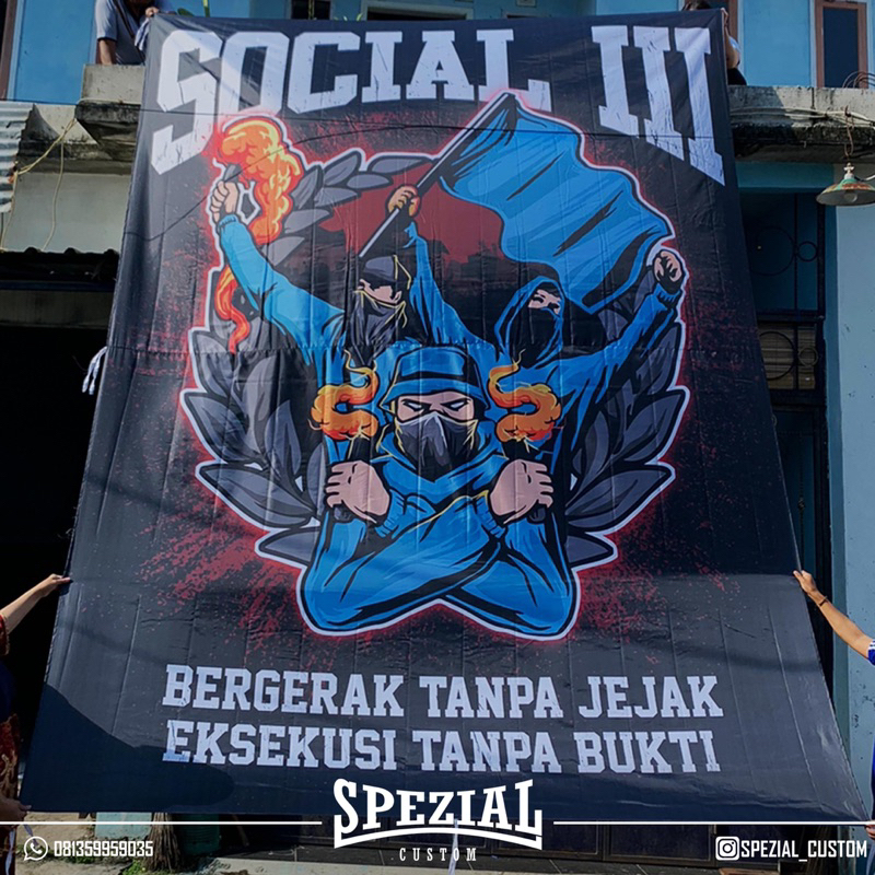 BENDERA CUSTOM GIANT FLAG / GIANT FLAG CUSTOM / CUSTOM BENDERA MURAH / STASIUN SABLON / GRATIS DESAI