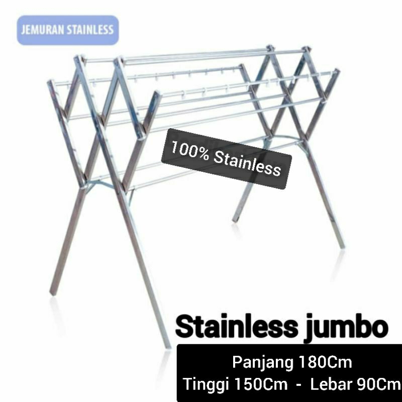Jemuran Stainless Steel Jemuran pakaian Rubicon Jumbo tiang segi jemuran stenliss / New Galaxy SK Sa
