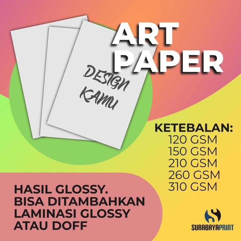 

[ 1 HARI JADI ] Print Art Paper Size A3+ Full Color | Art Carton | Print Kertas A3 | Print Murah Surabaya