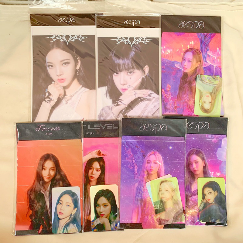 PHOTOCARD AESPA KARINA WINTER GISELLE HOLO AESPA SAVAGE BLACK MAMBA FOREVER