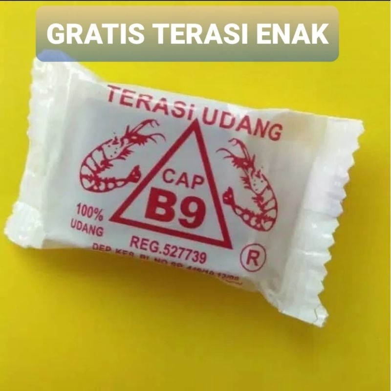 

Terasi Mini Ekonomis Udang Cirebon Cap "B9" Berat 10 Gram