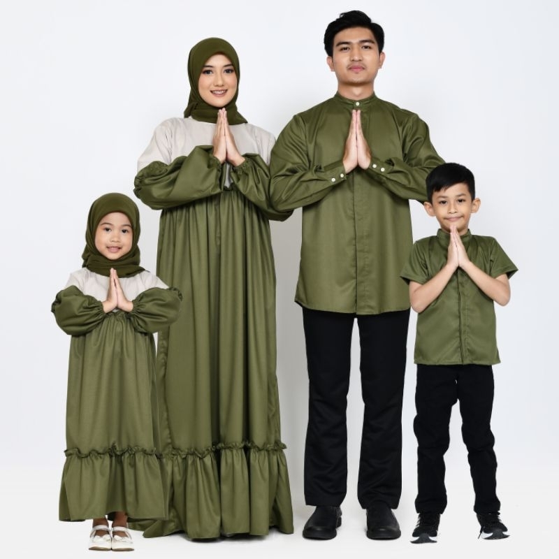 Iswara Set family Couple / Gamis lebaran couple/bajucouple keluarga /baju kolko couple keluarga /baj