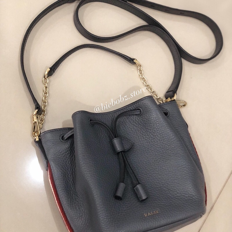 TAS BALLY BUCKET BALLM ORIGINAL LEATHER BAG AUTHENTIC