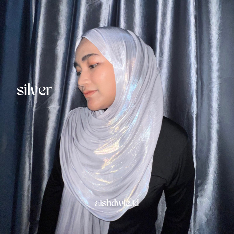 PASHMINA SHIMMER ORIGINAL | SHIMMER SHAWL TUDUNG SHIMMER CRINGKLE TEXTURED SHINNY JAHIT TEPI RAPI KECIL